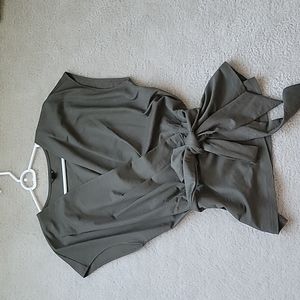 Ann Taylor tie waist peplim top